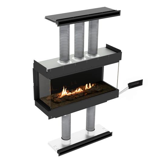 PLANIKA PANORAMA FIREPLACE THREE-SIDED